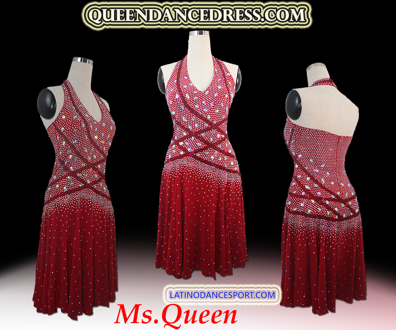 Latin Ballroom Classic Queen Dance Tailored Dress L200 Latin Ballroom Classic Queen Dance Tailored Dress L200