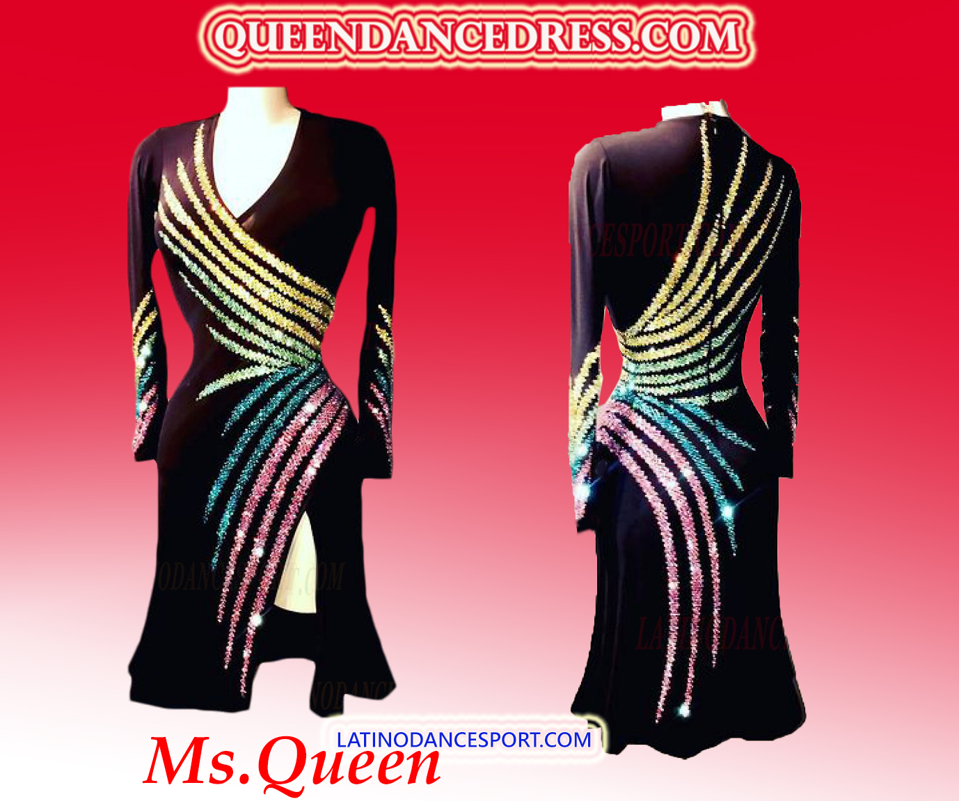 Latin Ballroom Classic Queen Dance Tailored Dress L50 Latin Ballroom Classic Queen Dance Tailored Dress L50