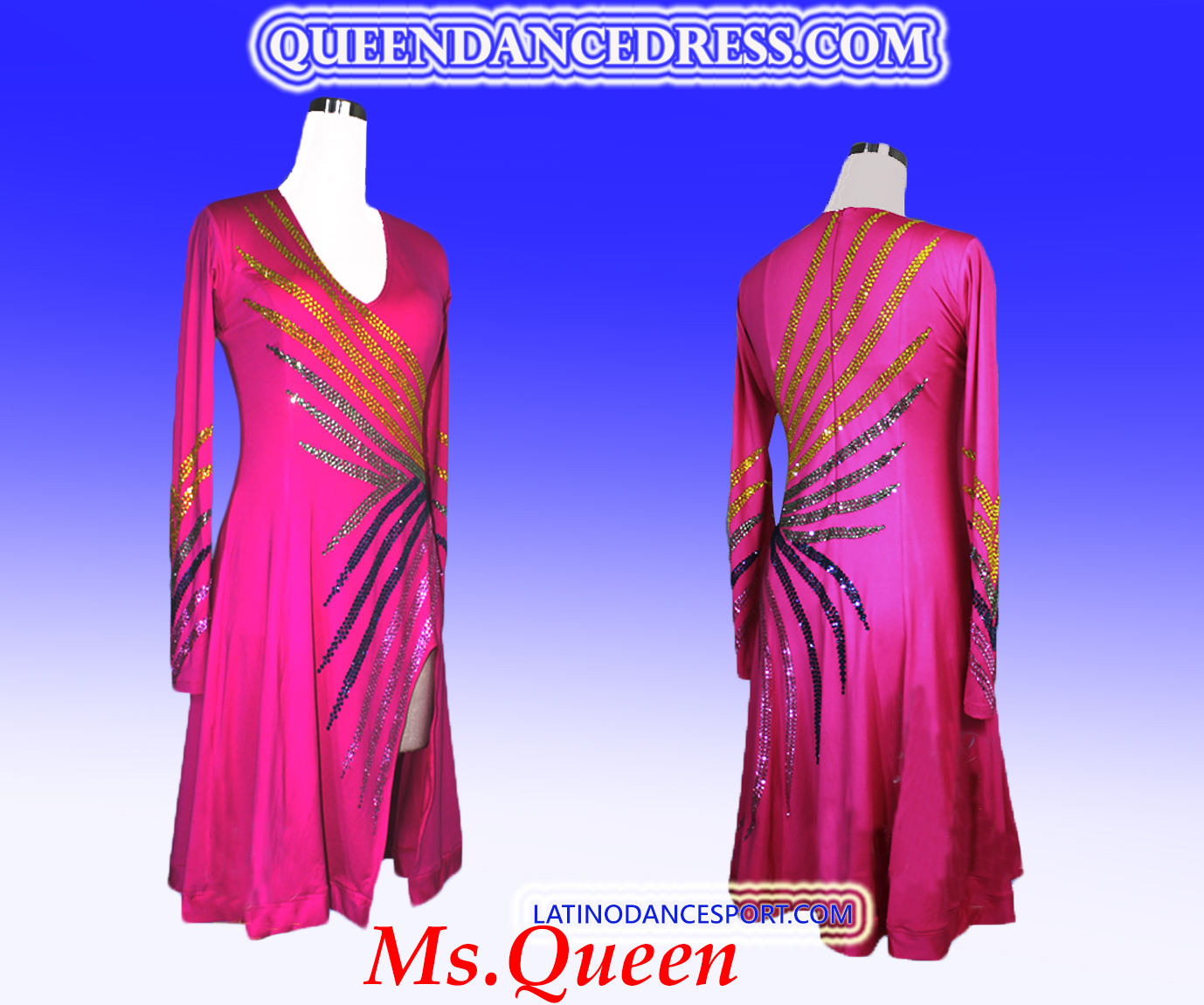 Latin Ballroom Classic Queen Dance Tailored Dress L50 Latin Ballroom Classic Queen Dance Tailored Dress L50