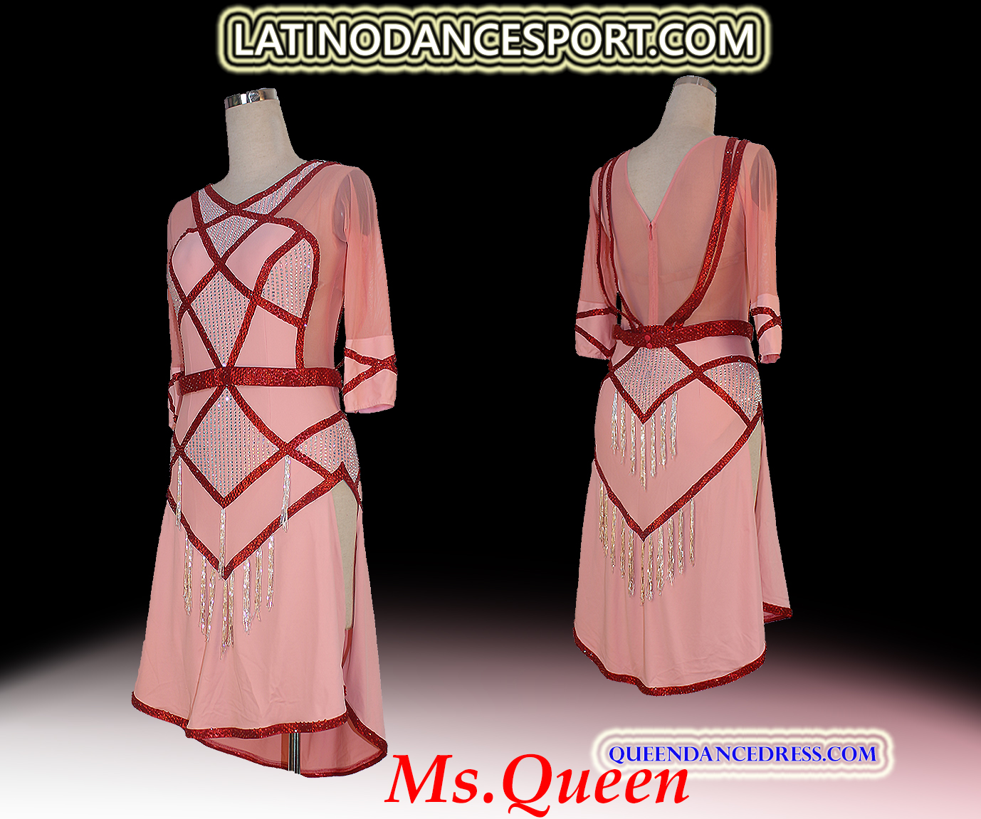 Latin Ballroom Classic Queen Dance Tailored Dress L262 Latin Ballroom Classic Queen Dance Tailored Dress L262