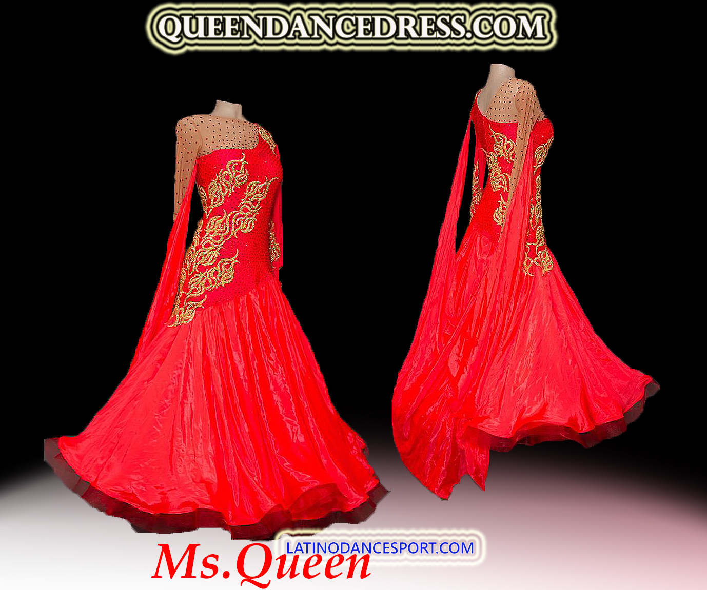 Smooth/Standard Ballroom Queen Dance Tailored Dress S51 Smooth/Standard Ballroom Queen Dance Tailored Dress S51