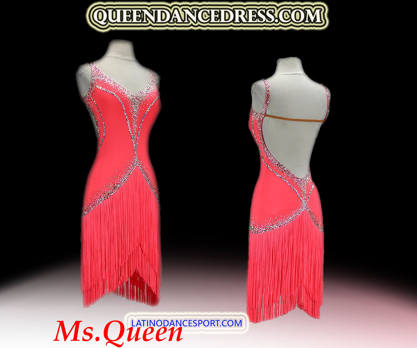 DANCE QUEEN 906 Black Lace Cape Haute Couture Classic Ballroom Dress