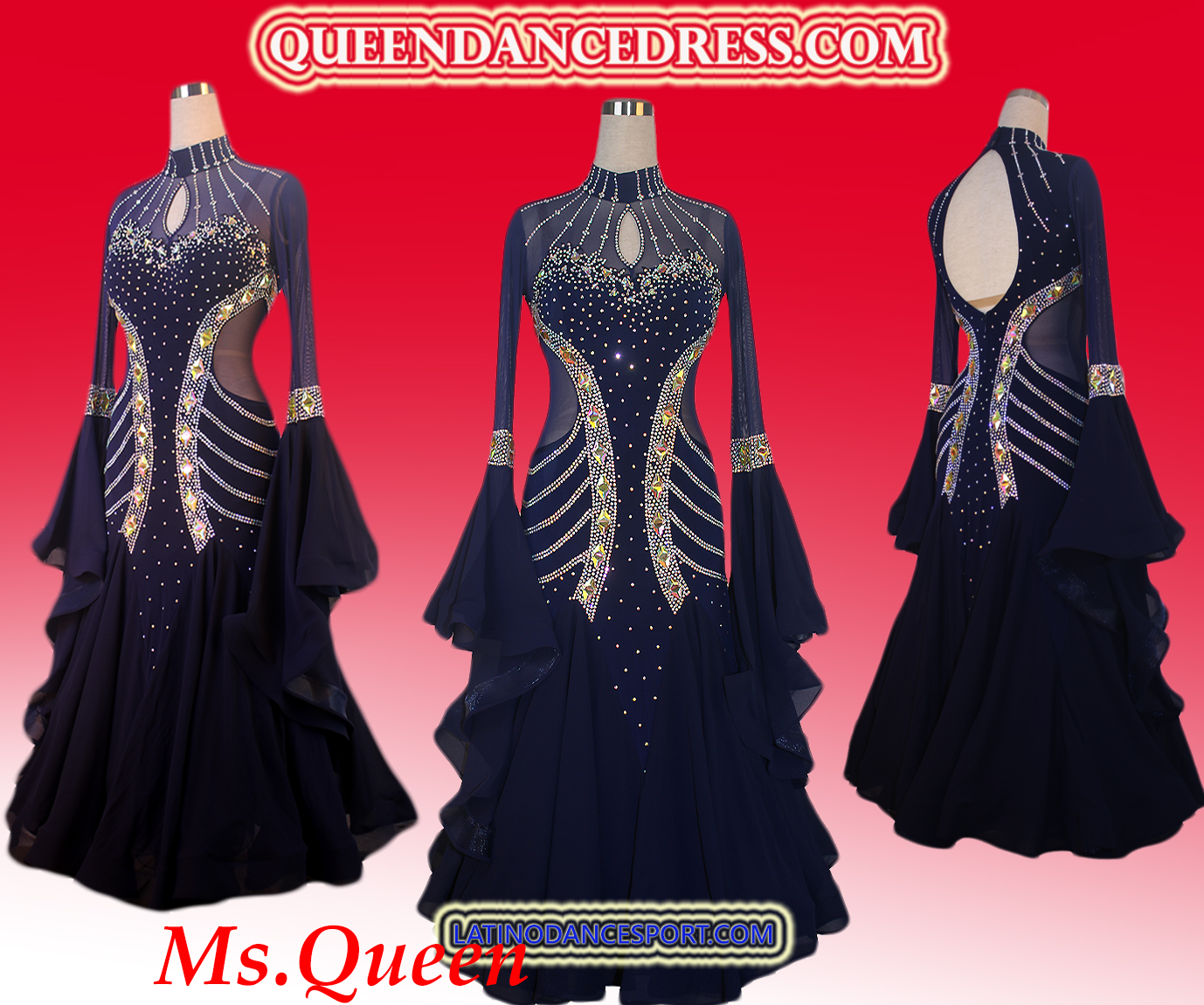 Smooth/Standard Ballroom Queen Dance Tailored Dress S213