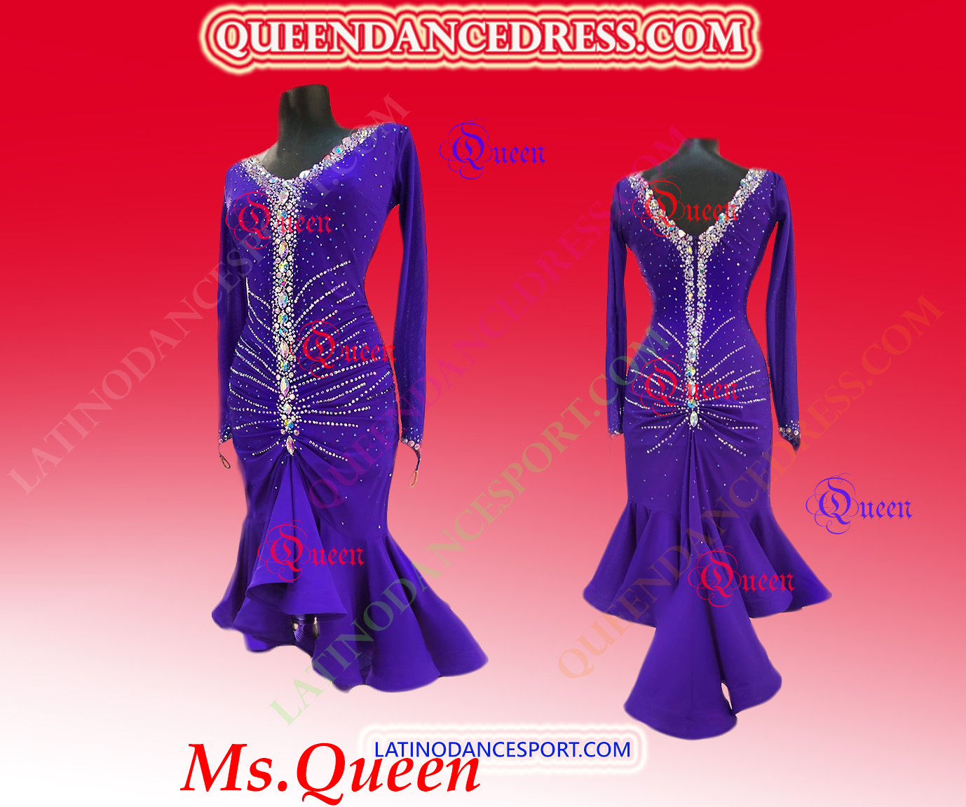 purple latin dress Latin/Rhythm Dance Competition Dresses